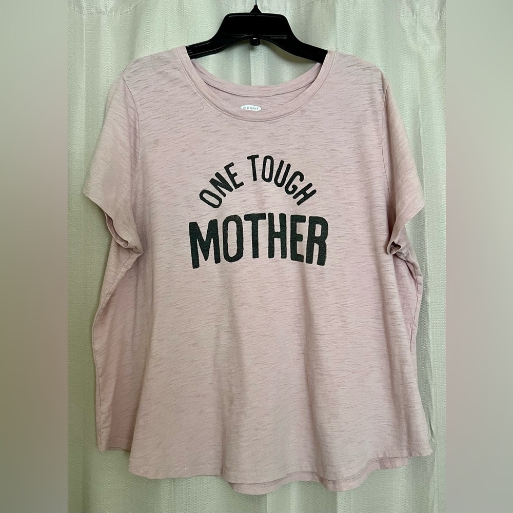 Old Navy One Tough Mother Graphic Tee Pink XXL